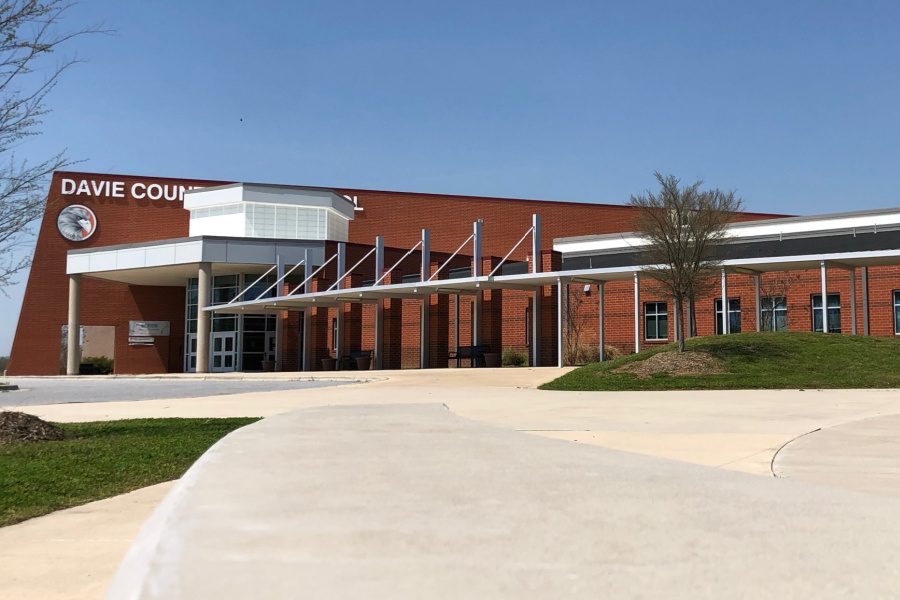 A view of Davie County High School